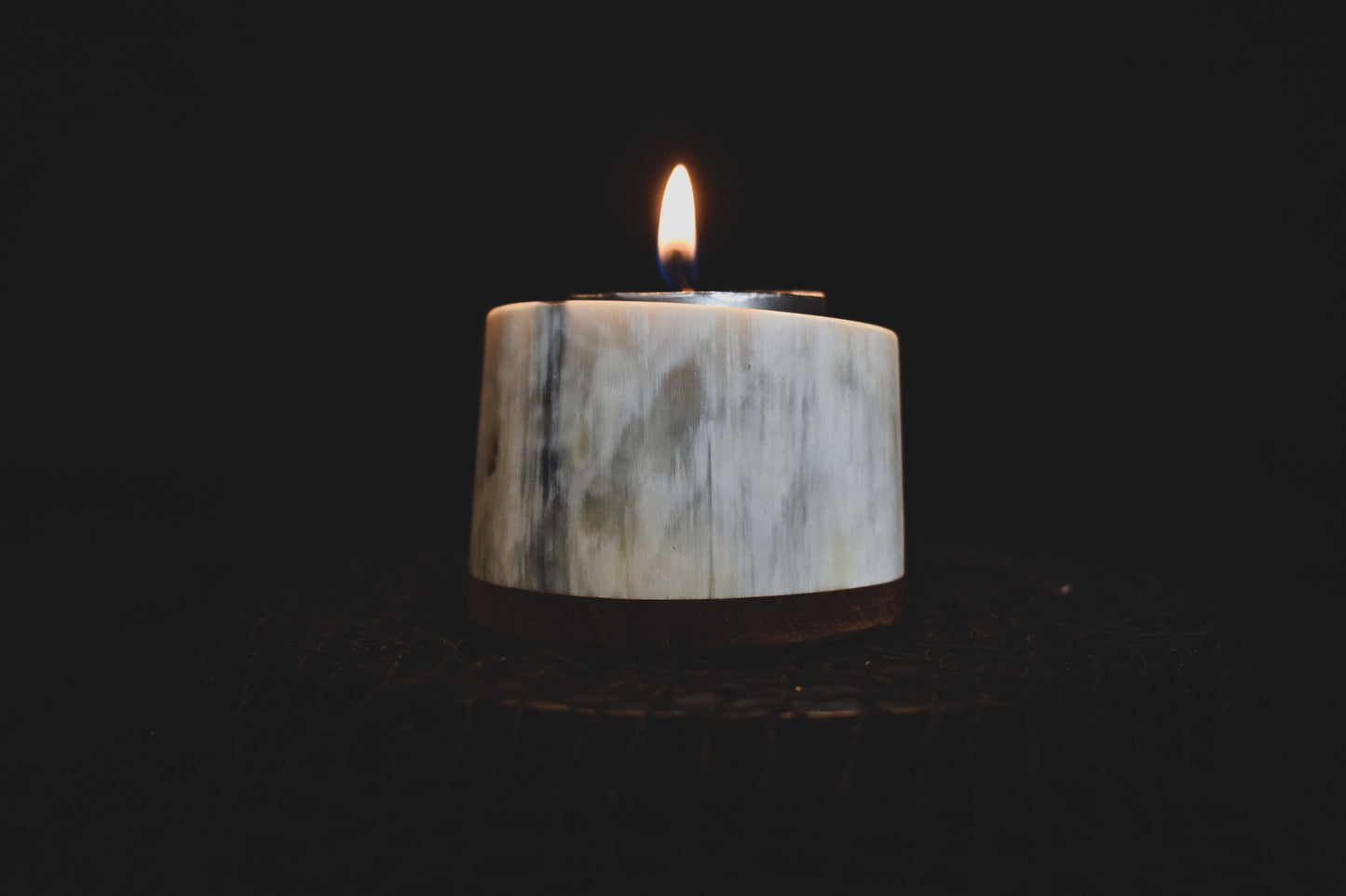 Rustic Horn Tea Light Candle Holder