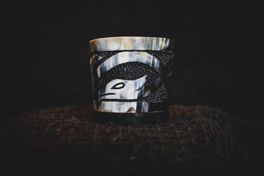 Norse Knotwork Dragon - Horn Tea Light Candle Holder