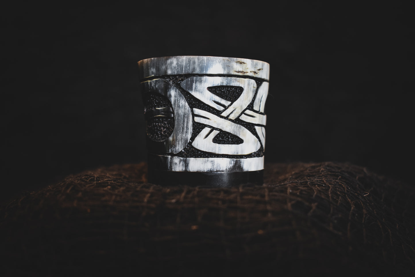 Norse Knotwork Dragon - Horn Tea Light Candle Holder