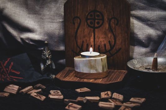 Small Wooden Altar Shelf and Wall Hanging