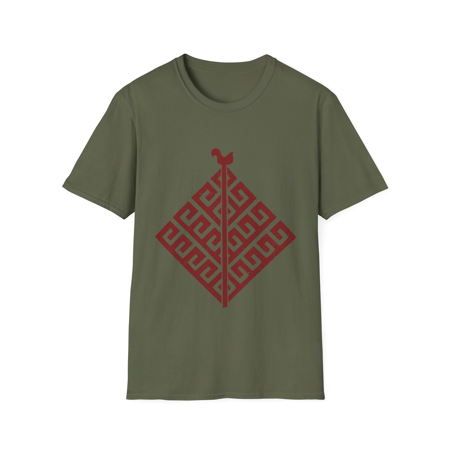 Yggdrasil | Norse Pagan | Viking | Unisex Softstyle T-Shirt | Red Design