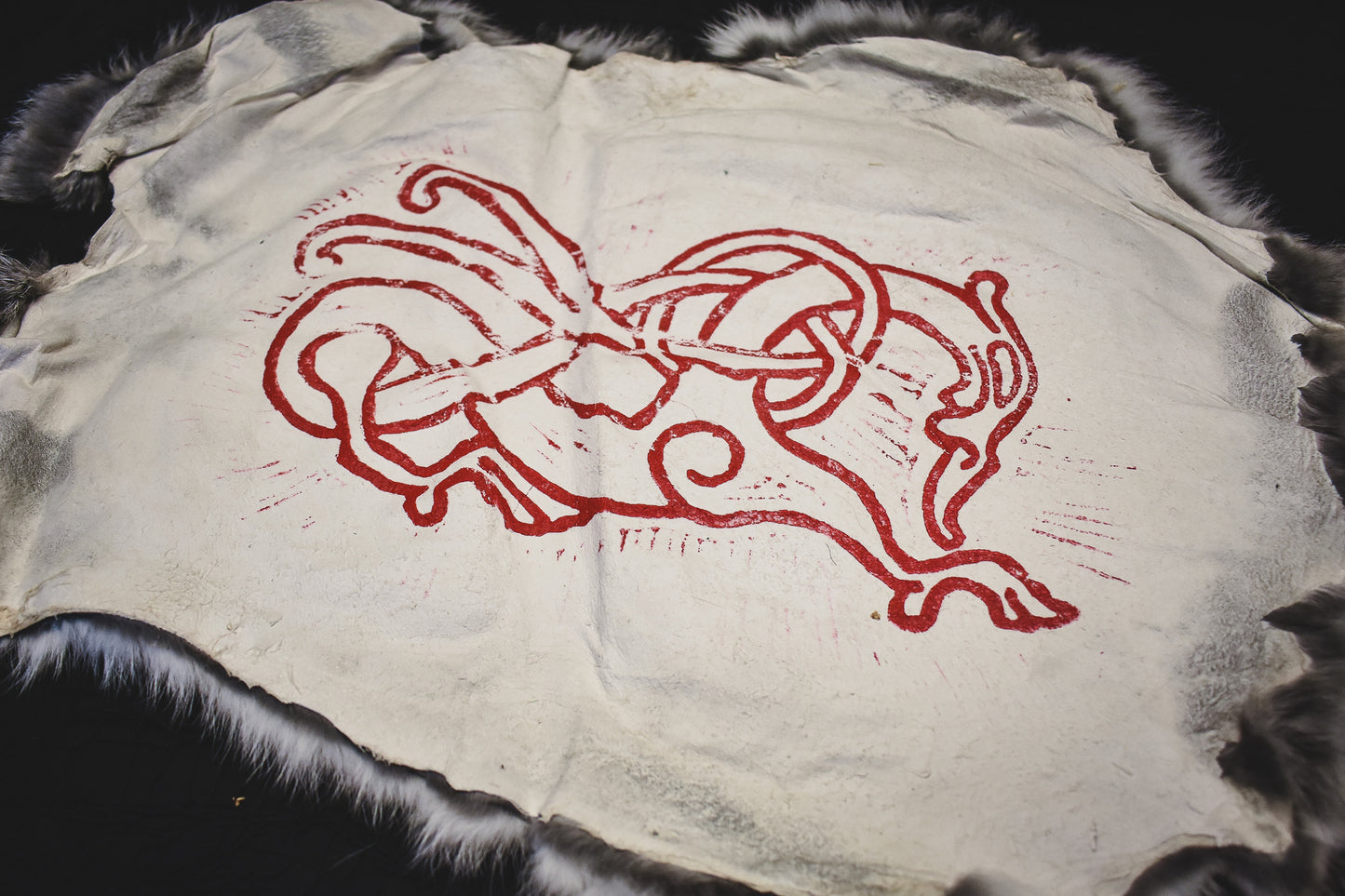 Knotwork Beast Lingsberg Runestone Altar Cloth