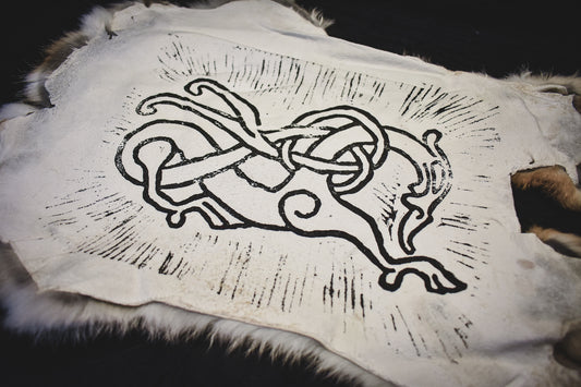 Knotwork Beast Lingsberg Runestone Altar Cloth