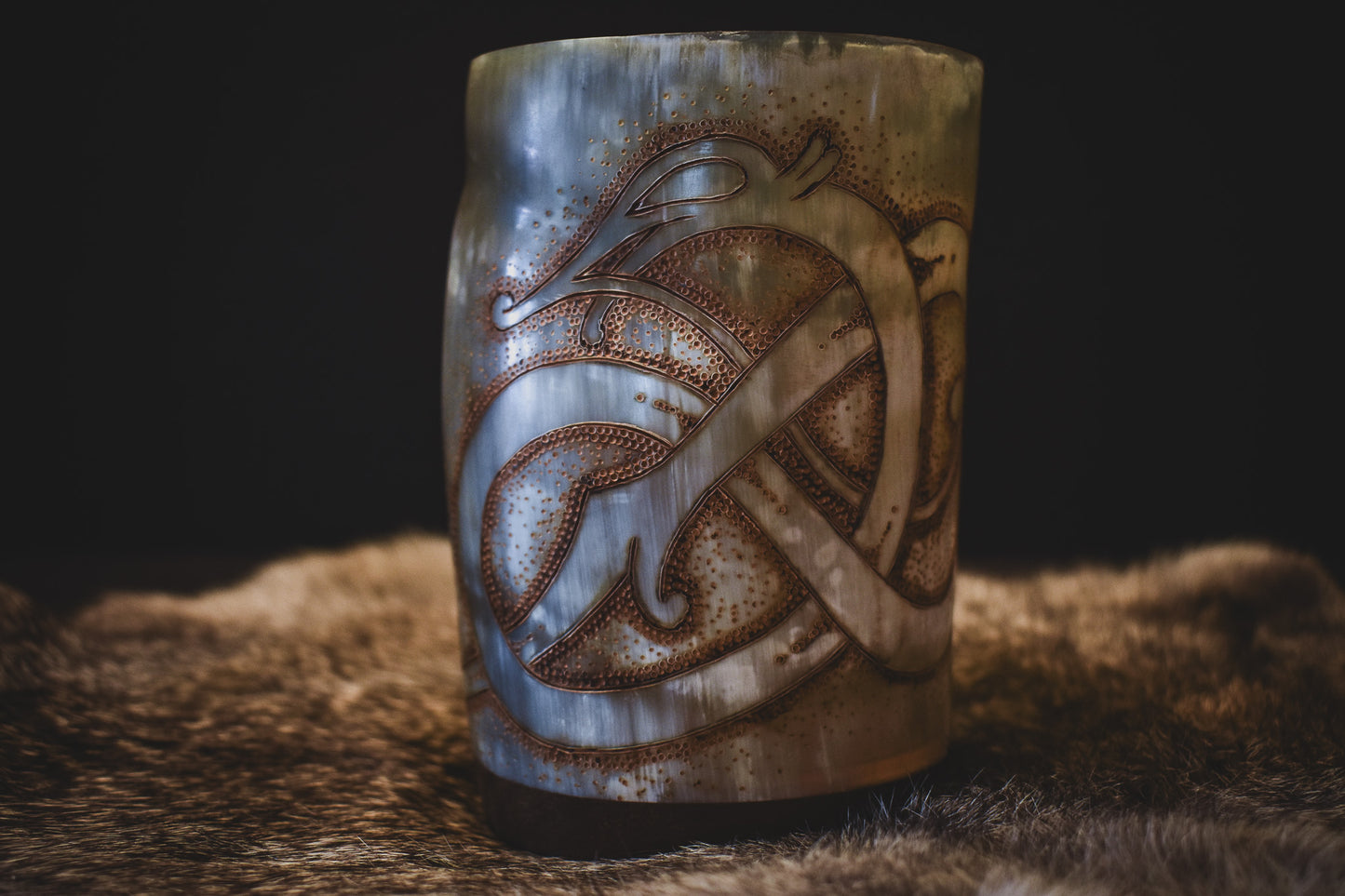 Premium Pyrography Horn Cup