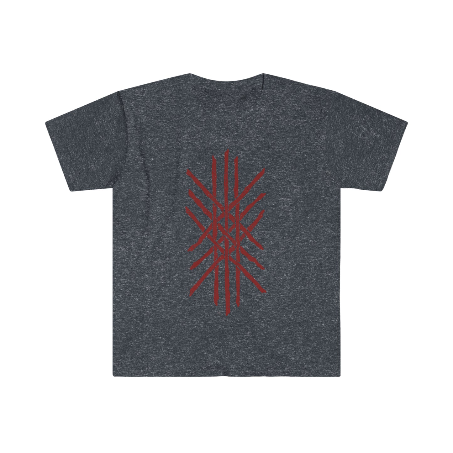 Web of Wyrd | Norse Pagan | Viking | Unisex Softstyle T-Shirt | Red Design