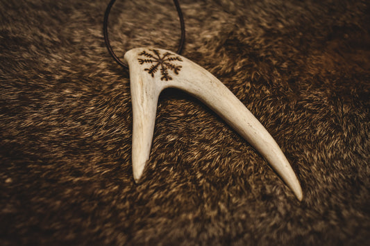 Antler Pendant | Helm of Awe | Ægishjálmur | Norse Pagan Heathen Jewelry